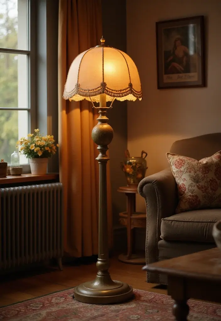 30+ Floor Lighting Designs That Add Drama to Interiors 8 30+ Floor Lighting Designs That Add Drama to Interiors - 8. Vintage-Inspired Floor Lamps