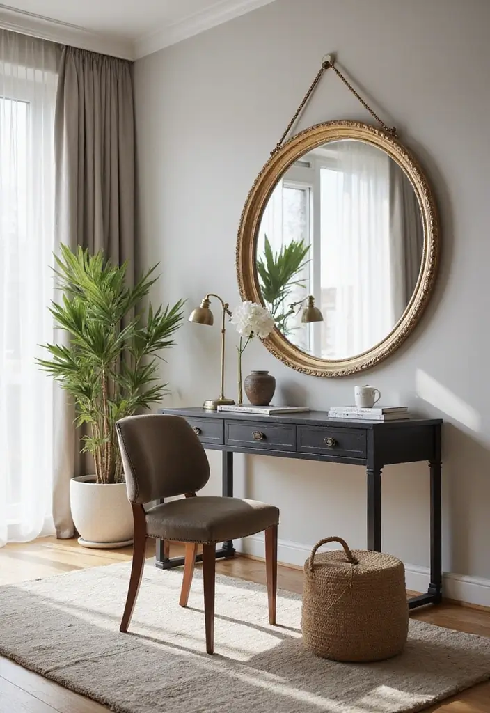 30+ Home Office Lighting Tips to Improve Focus and Style 14 30+ Home Office Lighting Tips to Improve Focus and Style - 14. Incorporate Reflective Surfaces
