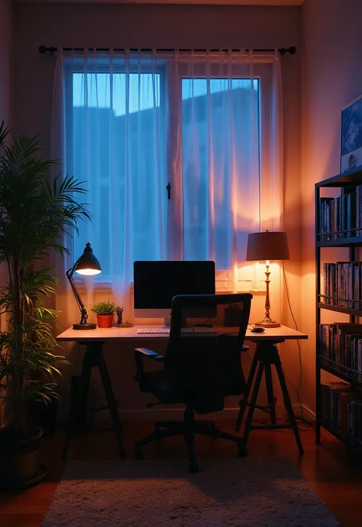 30+ Home Office Lighting Tips to Improve Focus and Style 19 30+ Home Office Lighting Tips to Improve Focus and Style - 19. Think About Light Color for Mood Setting