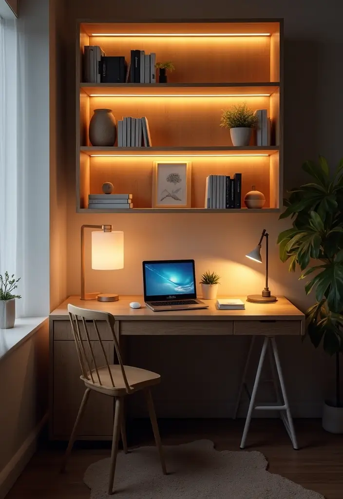 30+ Home Office Lighting Tips to Improve Focus and Style 22 30+ Home Office Lighting Tips to Improve Focus and Style - 22. Choose Multi-Functional Lighting