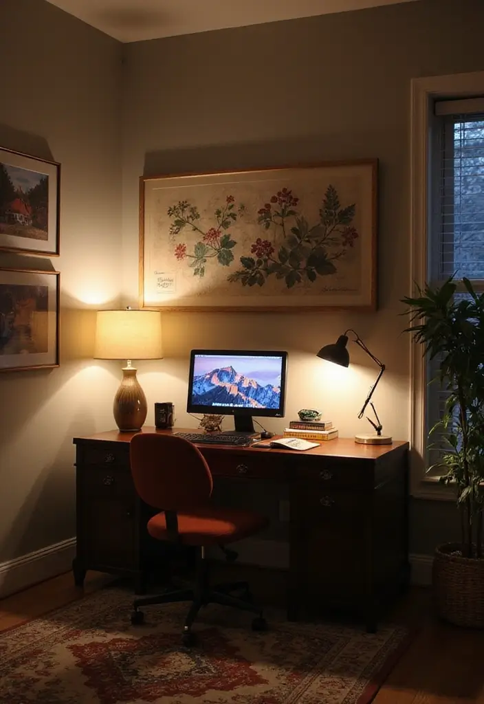30+ Home Office Lighting Tips to Improve Focus and Style 3 30+ Home Office Lighting Tips to Improve Focus and Style - 3. Create Layered Lighting