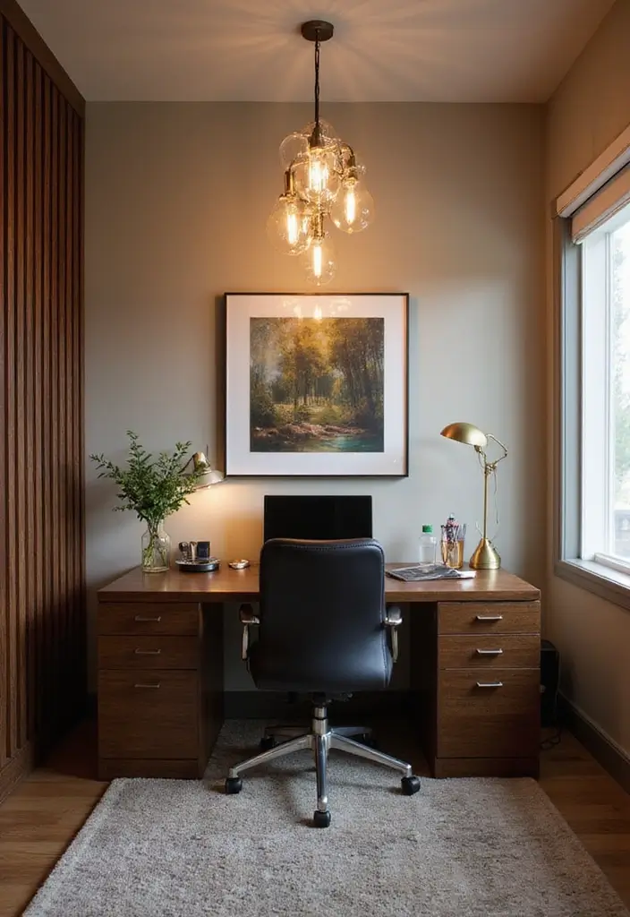 30+ Home Office Lighting Tips to Improve Focus and Style 30 30+ Home Office Lighting Tips to Improve Focus and Style - 30. Craft a Unique Lighting Installation