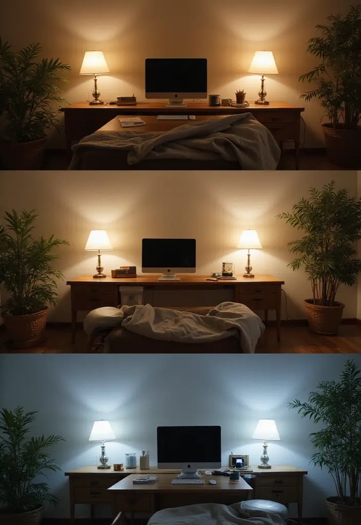 30+ Home Office Lighting Tips to Improve Focus and Style 8 30+ Home Office Lighting Tips to Improve Focus and Style - 8. Choose Color Temperature Wisely