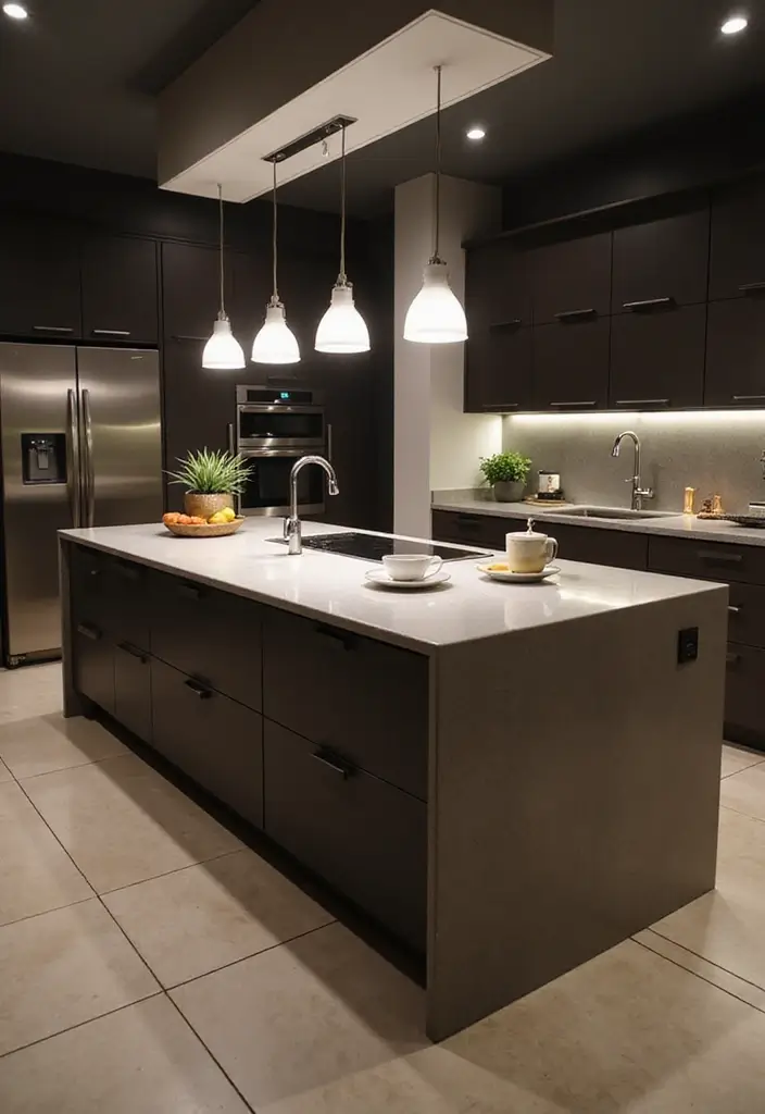 30+ Kitchen Island Lighting Ideas You Can’t Miss - 15. Adjustable Spotlighting