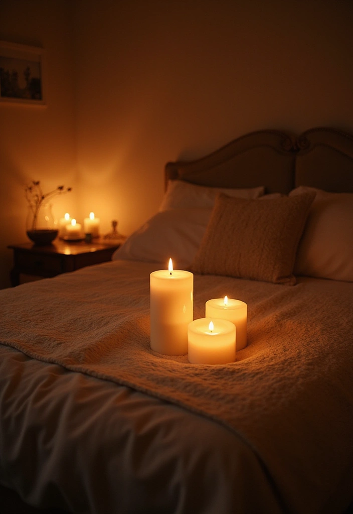 30+ LED Bedroom Lighting Ideas That Create a Dreamy Glow 14 30+ LED Bedroom Lighting Ideas That Create a Dreamy Glow - 14. LED Candle Lights