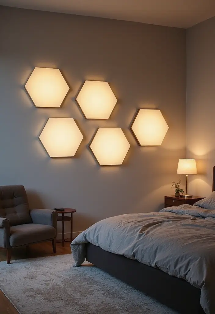 30+ LED Bedroom Lighting Ideas That Create a Dreamy Glow 2 30+ LED Bedroom Lighting Ideas That Create a Dreamy Glow - 2. Wall-Mounted LED Panels