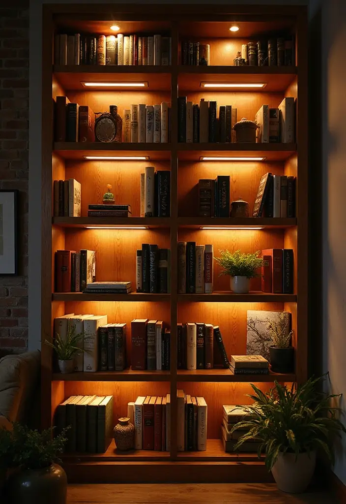 30+ LED Bedroom Lighting Ideas That Create a Dreamy Glow 25 30+ LED Bedroom Lighting Ideas That Create a Dreamy Glow - 25. LED Lighting for Bookcases