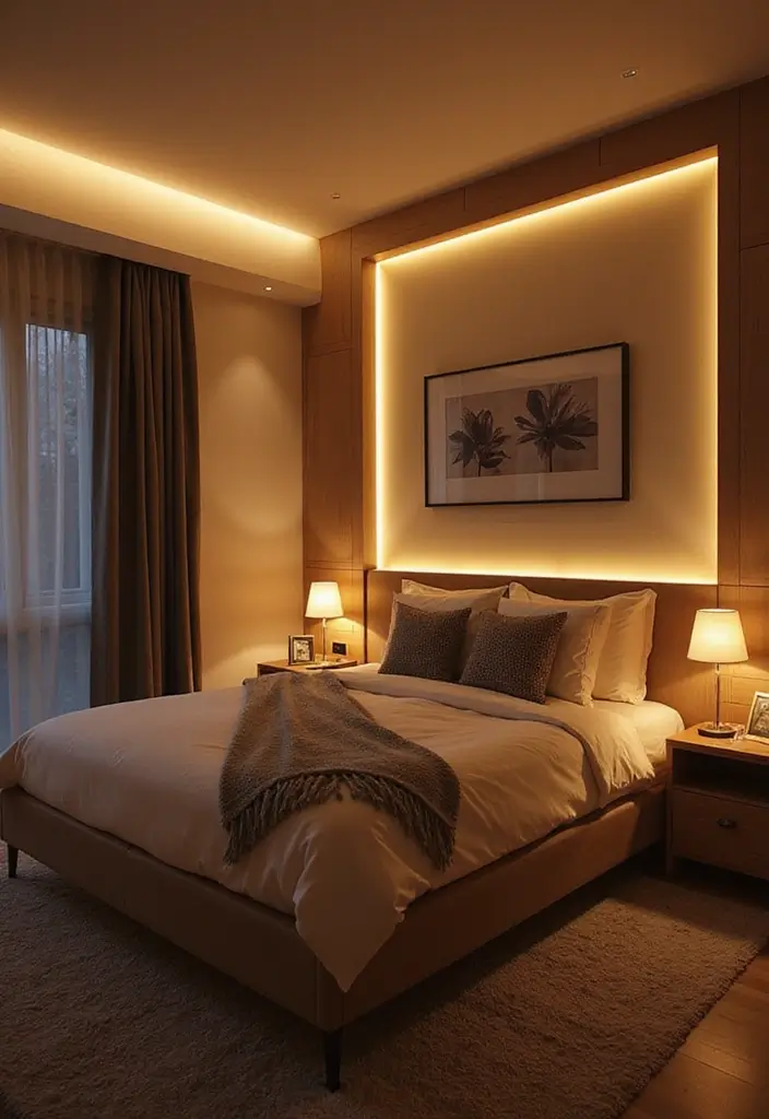 30+ LED Bedroom Lighting Ideas That Create a Dreamy Glow 30 30+ LED Bedroom Lighting Ideas That Create a Dreamy Glow - 30. LED Accent Lighting