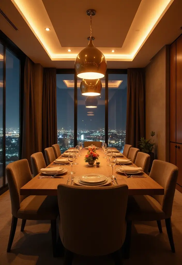 30+ LED Strip Lighting Ideas That Look Sleek and Stylish - 12. Mood Lighting in the Dining Room