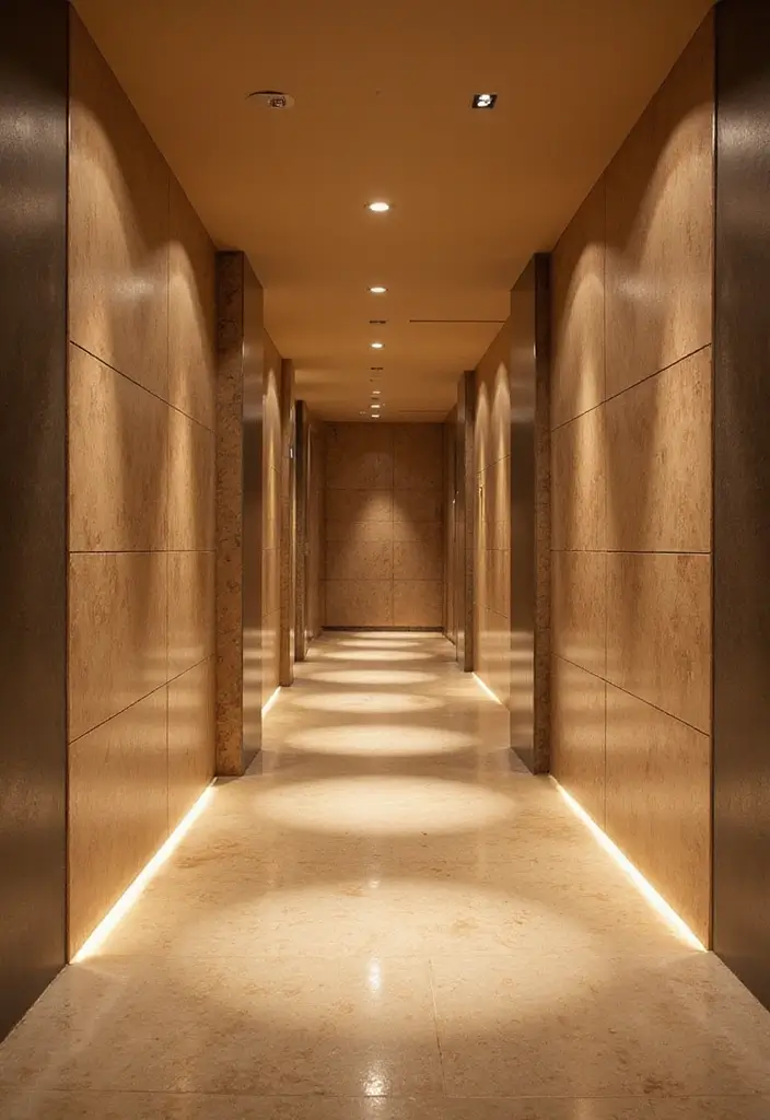 30+ Two Story Foyer Lighting Designs That Wow Guests 22 30+ Two Story Foyer Lighting Designs That Wow Guests - 22. Architectural Wall Panels with Integrated Lighting