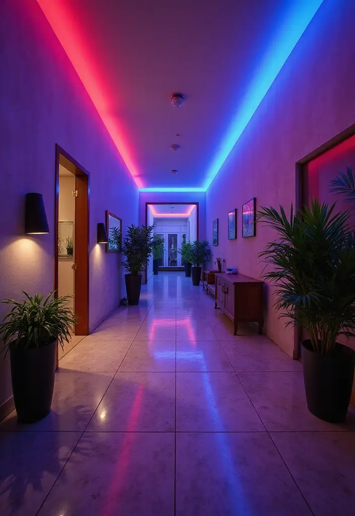 30+ Two Story Foyer Lighting Designs That Wow Guests 24 30+ Two Story Foyer Lighting Designs That Wow Guests - 24. Customizable Smart Lighting