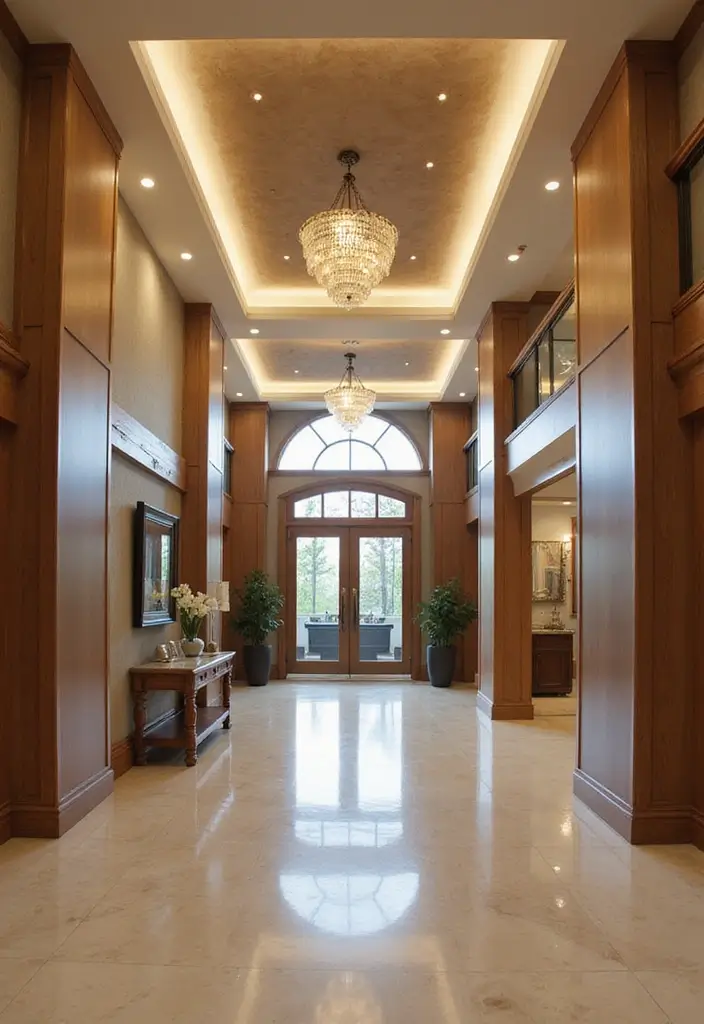 30+ Two Story Foyer Lighting Designs That Wow Guests 27 30+ Two Story Foyer Lighting Designs That Wow Guests - 27. LED Strip Lighting