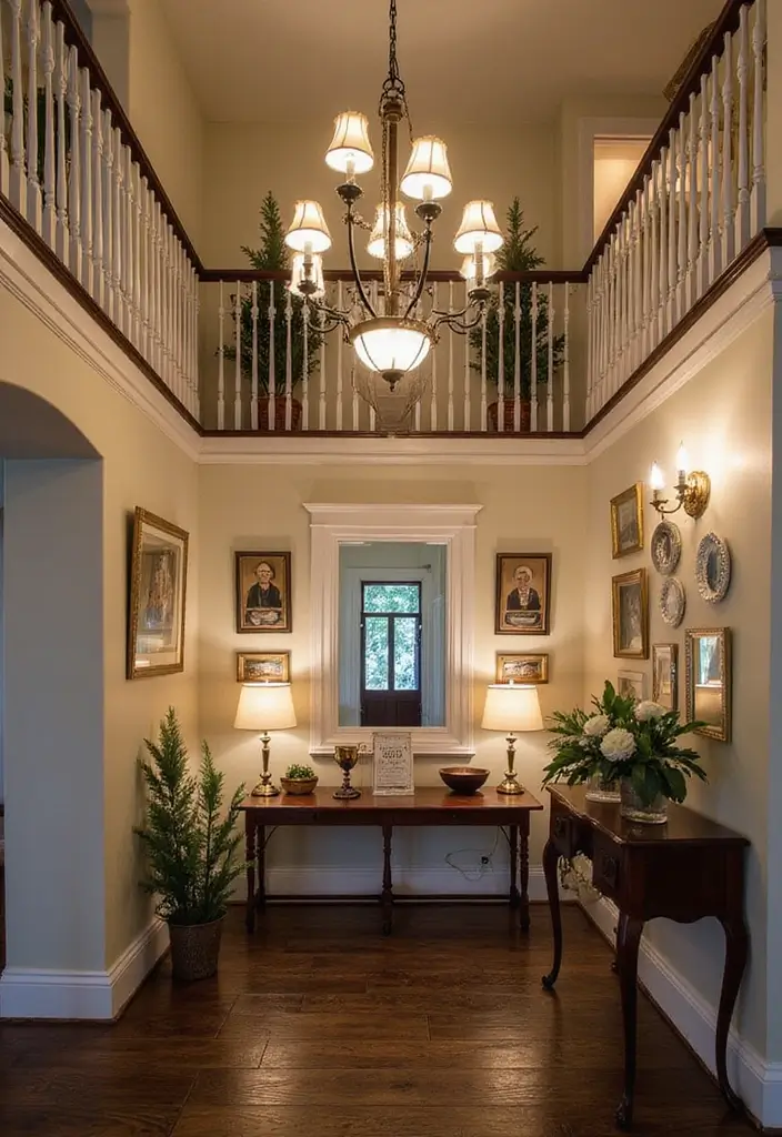 30+ Two Story Foyer Lighting Designs That Wow Guests 30 30+ Two Story Foyer Lighting Designs That Wow Guests - 30. Unique Vintage Finds
