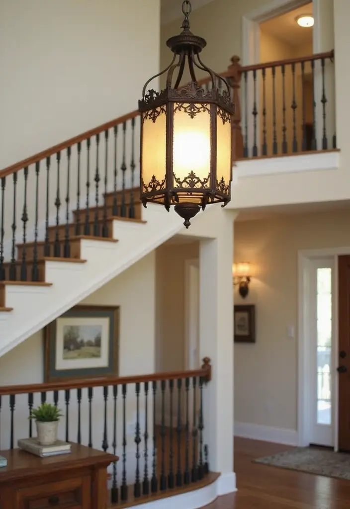 30+ Two Story Foyer Lighting Designs That Wow Guests 8 30+ Two Story Foyer Lighting Designs That Wow Guests - 8. Vintage Pendant Fixtures