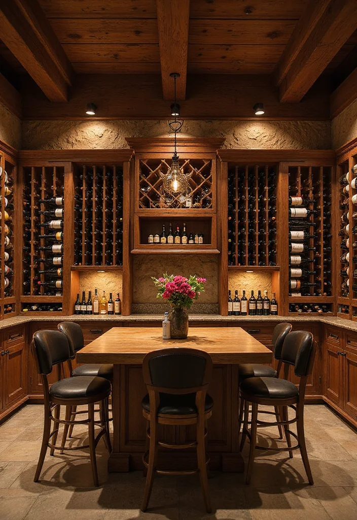 10 Basement Bar Ideas for Fun Social Evenings 34 10 Basement Bar Ideas for Fun Social Evenings - 4. Rustic Wine Cellar Bar