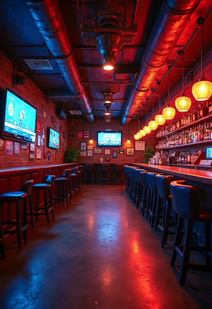 10 Basement Bar Ideas for Fun Social Evenings 78 10 Basement Bar Ideas for Fun Social Evenings - 8. Themed Sports Bar