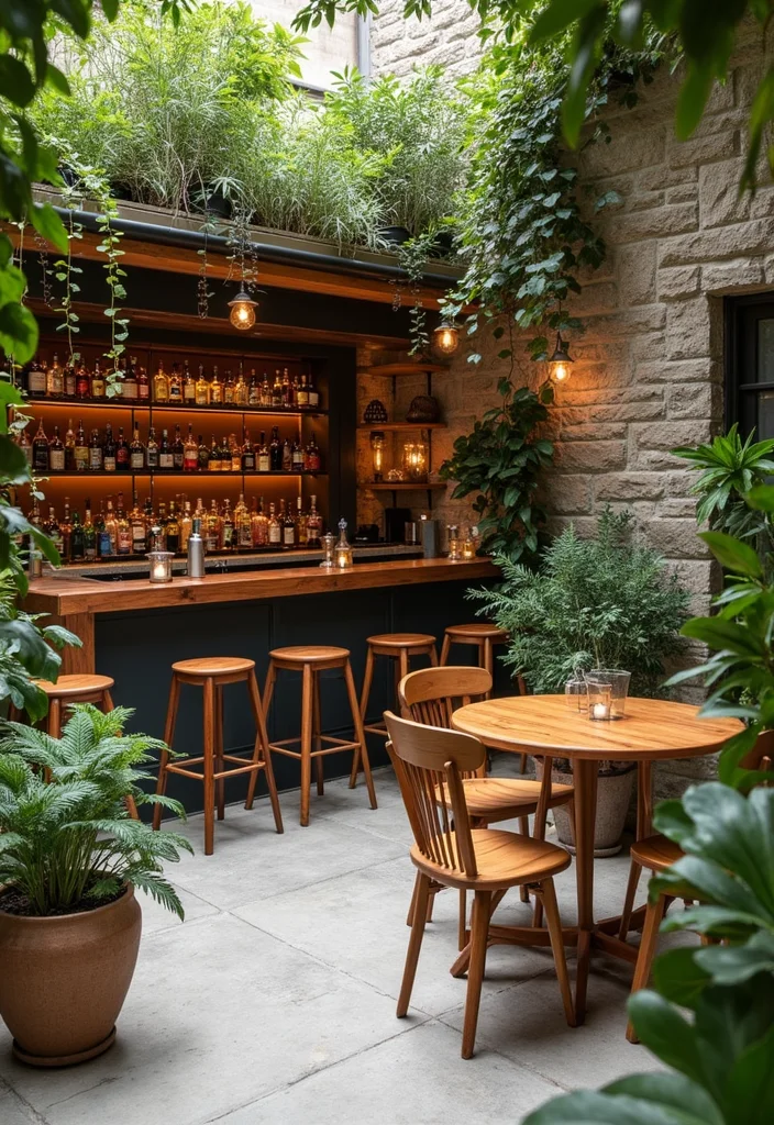 10 Basement Bar Ideas for Fun Social Evenings 89 10 Basement Bar Ideas for Fun Social Evenings - 9. Outdoor-Inspired Bar