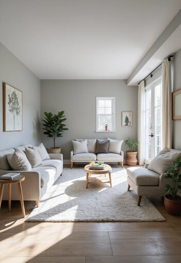 10 Basement Colors Ideas for Brightened Welcoming Interiors - 1. Soft Light Gray