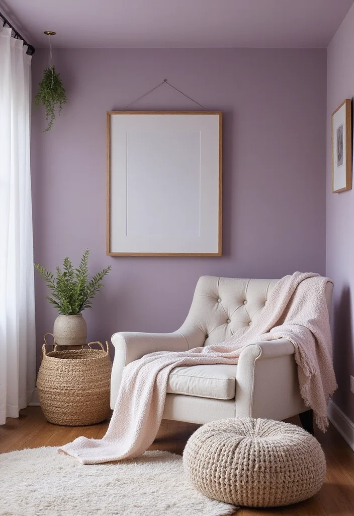 10 Basement Colors Ideas for Brightened Welcoming Interiors - 8. Soft Lilac