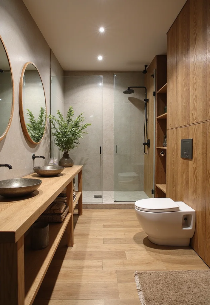 10 Basement Washroom Ideas for Simple Functional Additions - 9. Eco-Friendly Features