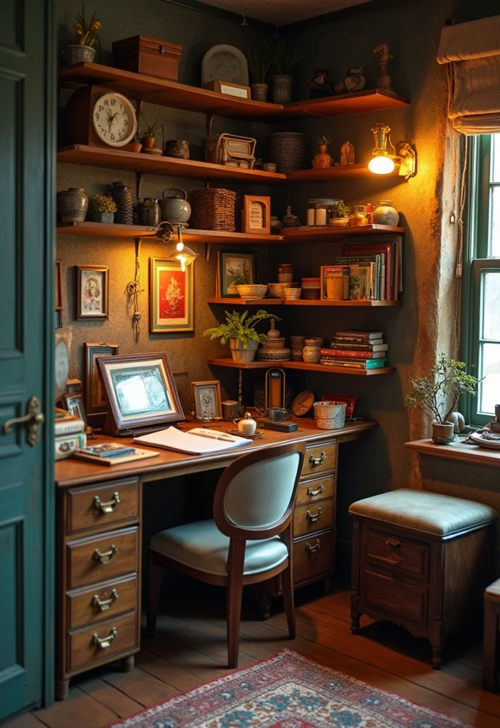 10 Closet Office Ideas for Hidden Functional Work Nooks - 8. The Vintage Closet Office