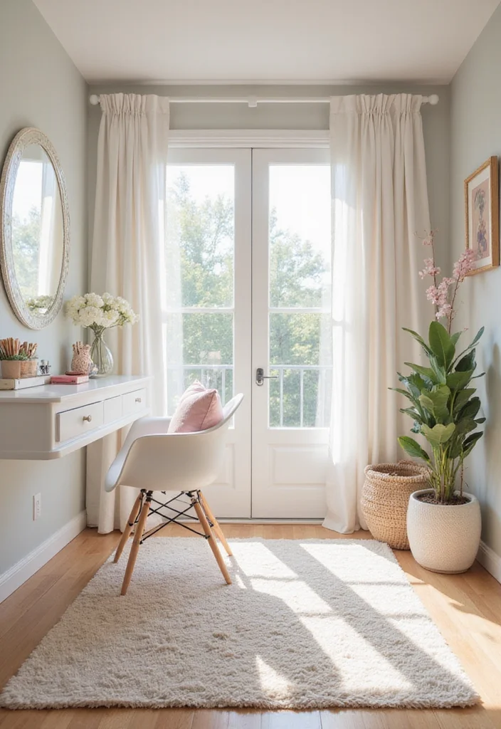 10 Closet Office Ideas for Hidden Functional Work Nooks - 9. The Bright and Airy Closet Office