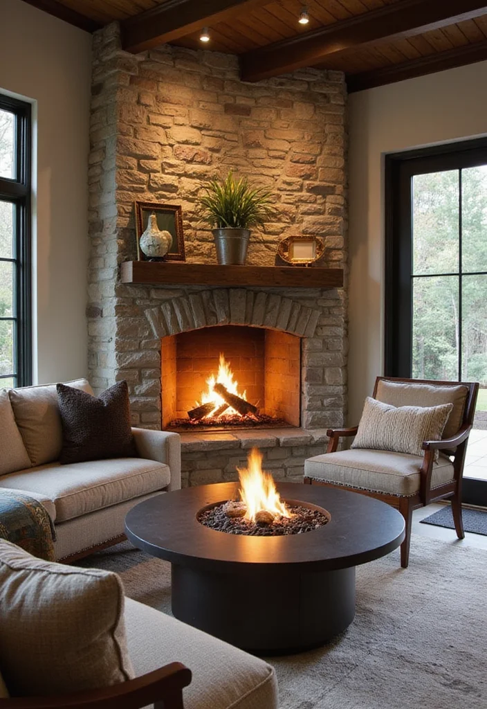 10 Corner Fireplace Ideas for Efficient Space Use 56 10 Corner Fireplace Ideas for Efficient Space Use - 6. Multi-Functional Corner Fireplace