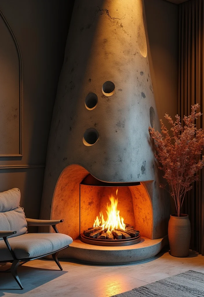 10 Corner Fireplace Ideas for Efficient Space Use 67 10 Corner Fireplace Ideas for Efficient Space Use - 7. Artistic Corner Fireplace Designs