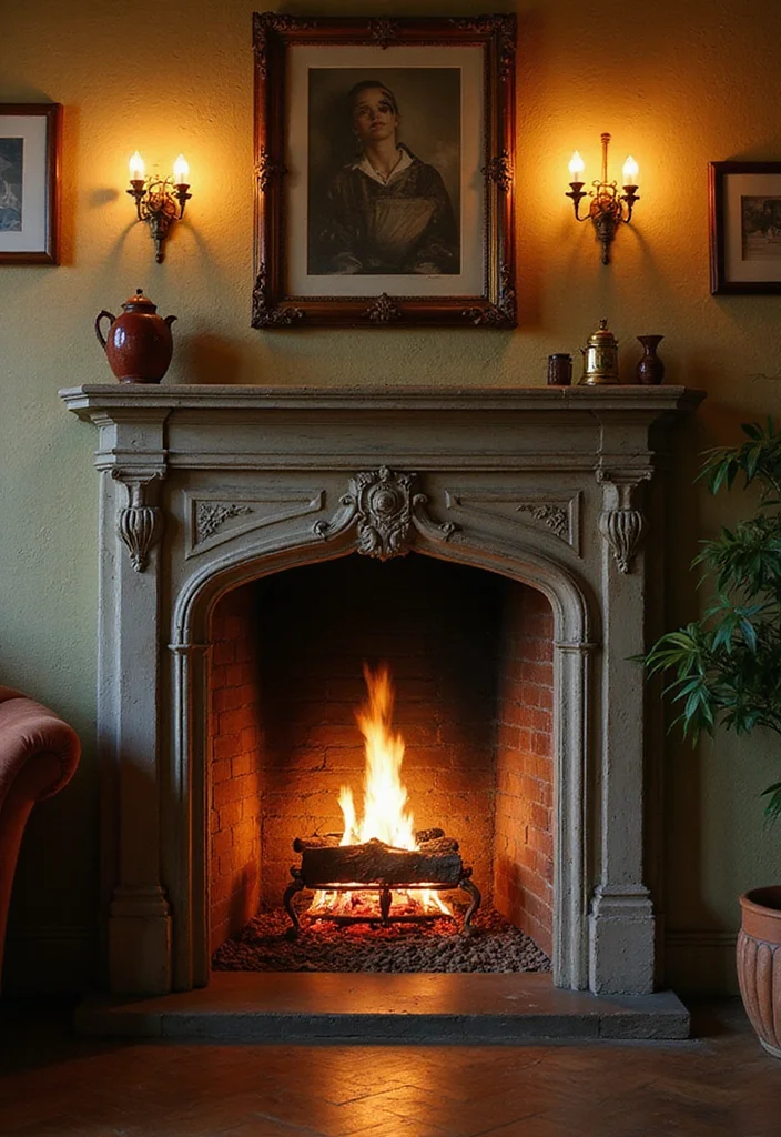 10 Corner Fireplace Ideas for Efficient Space Use 83 10 Corner Fireplace Ideas for Efficient Space Use - 9. Vintage Corner Fireplace Revival