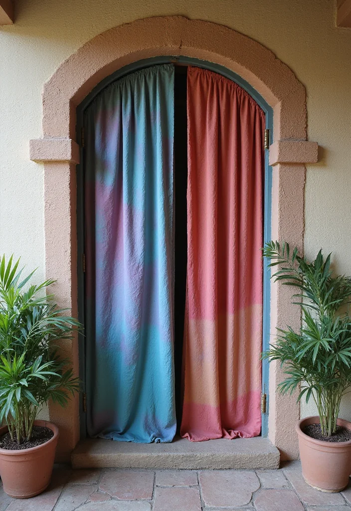 10 Doorway Curtain Ideas for Soft Decorative Transitions - 10. Eco-Friendly Natural Dyes