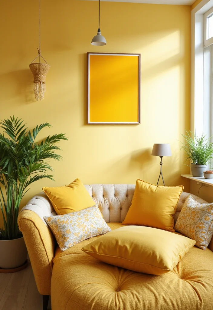 10 Office Colors Ideas for Focus and Calm 34 10 Office Colors Ideas for Focus and Calm - 4. Energetic Yellow