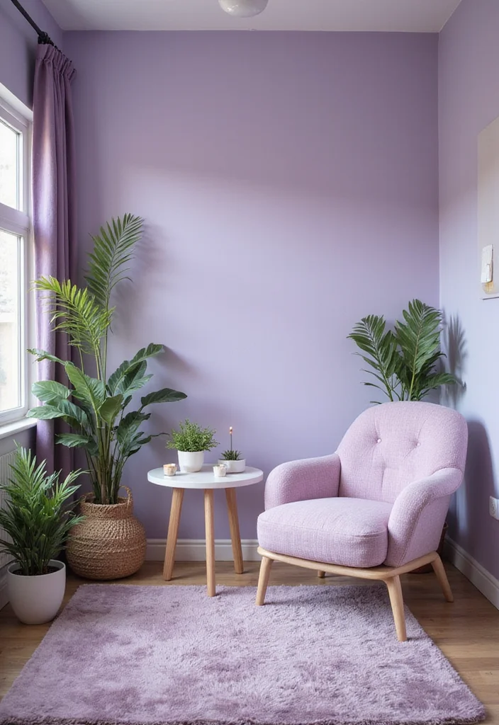 10 Office Colors Ideas for Focus and Calm 56 10 Office Colors Ideas for Focus and Calm - 6. Calming Lavender