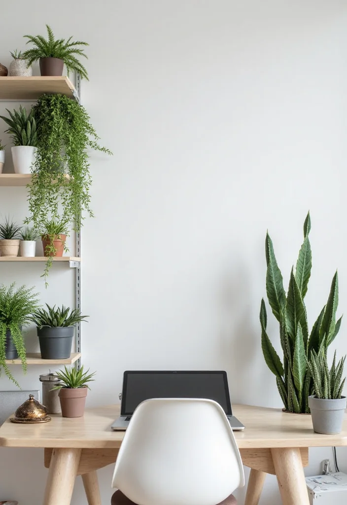 10 Office Ideas for Clean Masculine Style 45 10 Office Ideas for Clean Masculine Style - 5. Incorporate Greenery