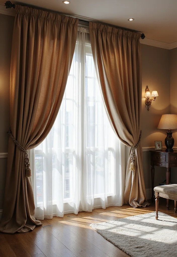 10 Single Window Curtain Ideas for Simple Elegant Framing 34 10 Single Window Curtain Ideas for Simple Elegant Framing - 4. Floor-Length Drama