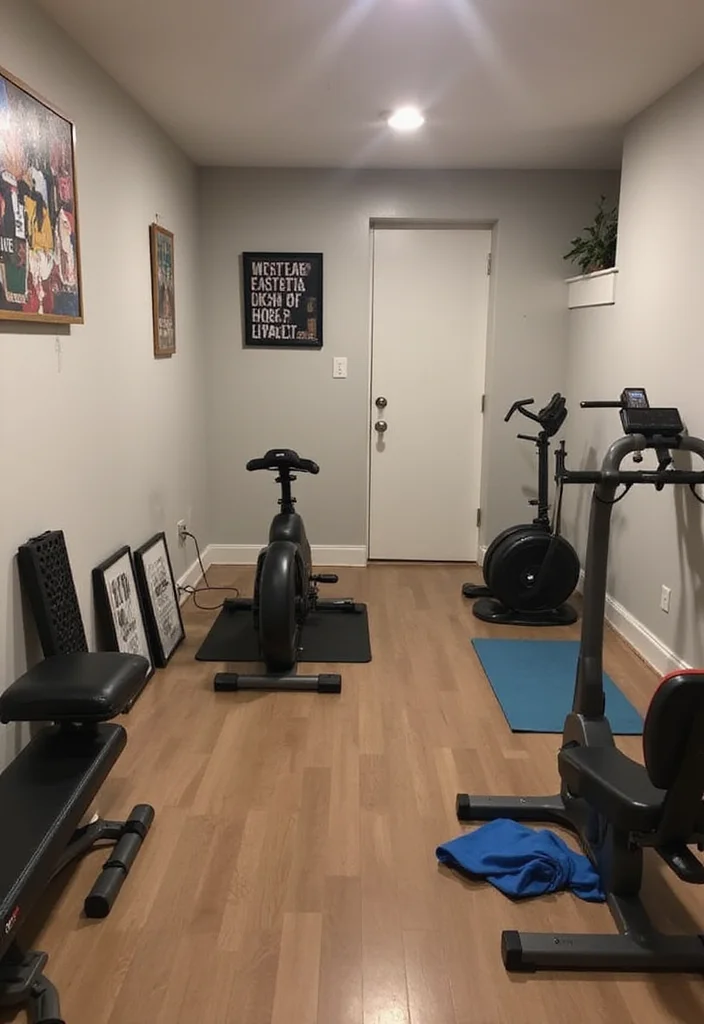 10 Very Small Basement Ideas for Smart Space Solutions - 4. Compact Workout Space