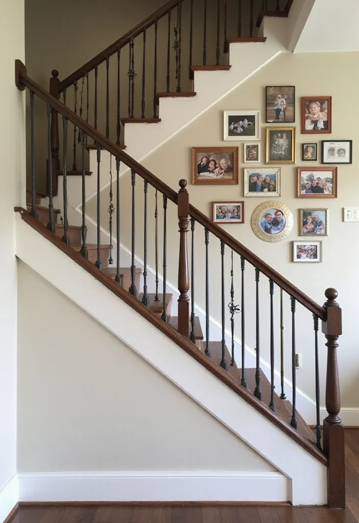 10 Wall Stairs Decor Ideas for Vertical Visual Interest - 1. Gallery of Family Moments