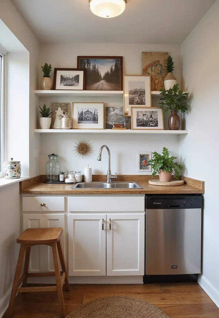 12 Basement Kitchenette Ideas for Practical Secondary Use - 11. Personal Touches with Art