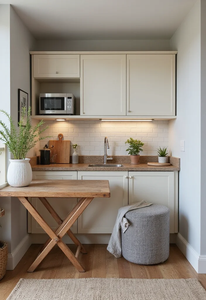 12 Basement Kitchenette Ideas for Practical Secondary Use - 3. Multifunctional Furniture Solutions