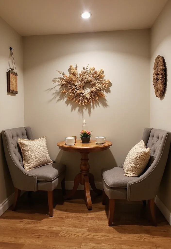 12 Basement Kitchenette Ideas for Practical Secondary Use - 5. Cozy Nook for Eating and Relaxing