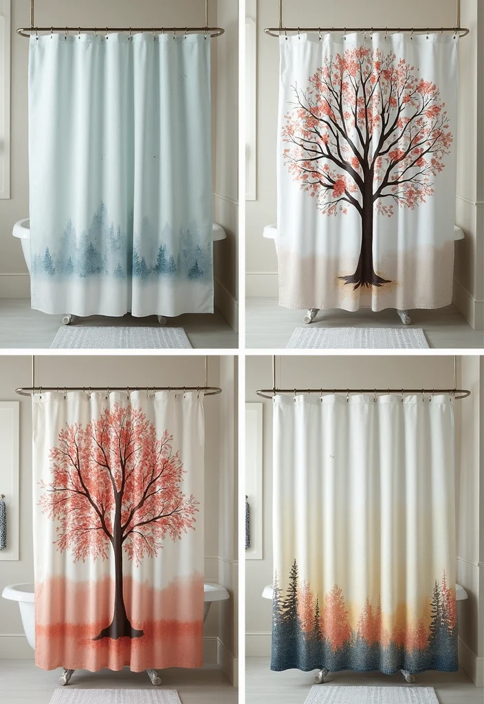 12 Bathroom Ideas With Shower Curtain for Easy Affordable Style - 10. Seasonal Switch-Ups