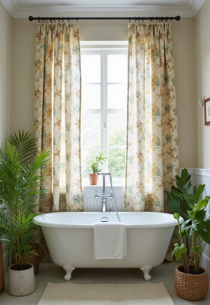 12 Bathroom Window Curtain Ideas for Light Privacy Balance - 2. Recycled Cotton Curtains