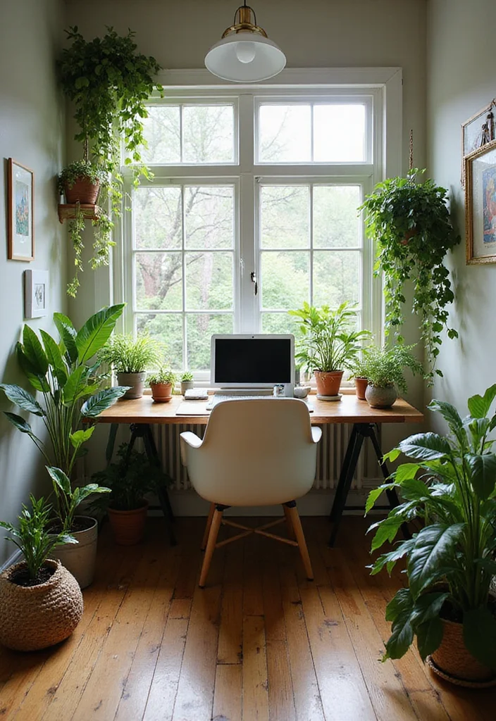 12 Bedroom Office Ideas for Smart Dual Function Rooms - 12. Nature-Inspired Elements