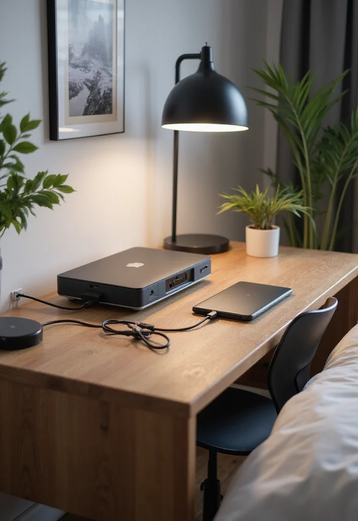 12 Bedroom Office Ideas for Smart Dual Function Rooms - 8. Smart Tech Integration