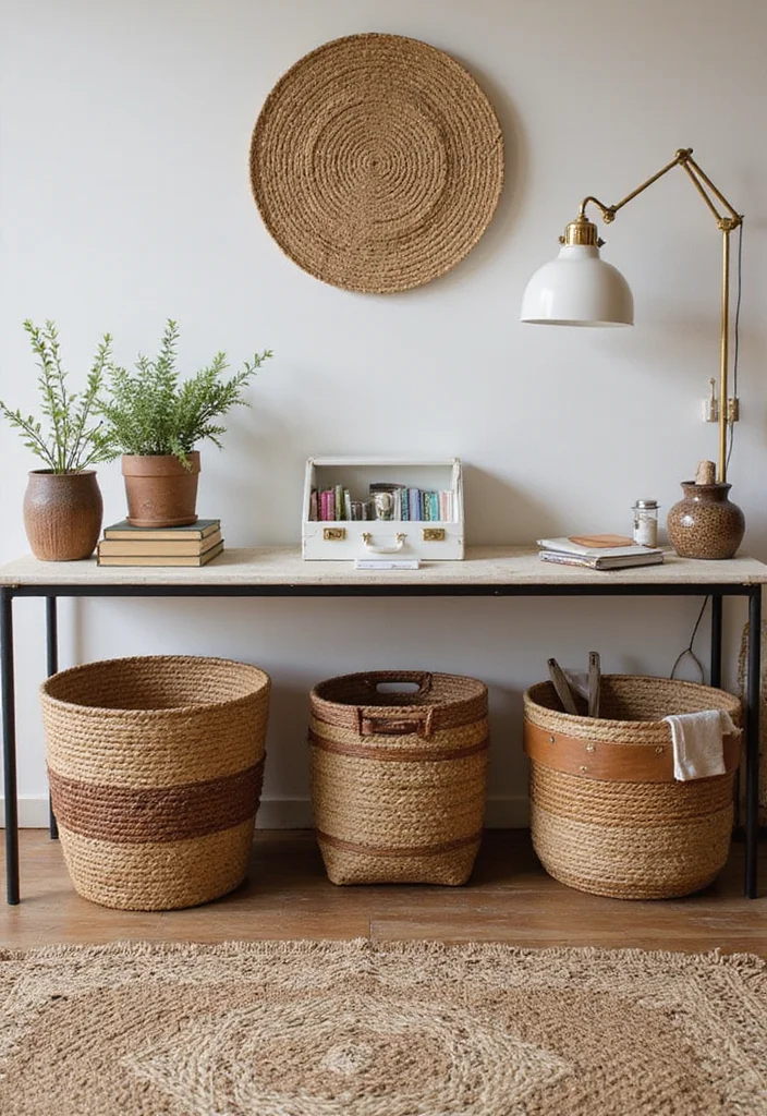 12 Boho Office Ideas for Relaxed Creative Energy 100 12 Boho Office Ideas for Relaxed Creative Energy - 10. Creative Storage Solutions