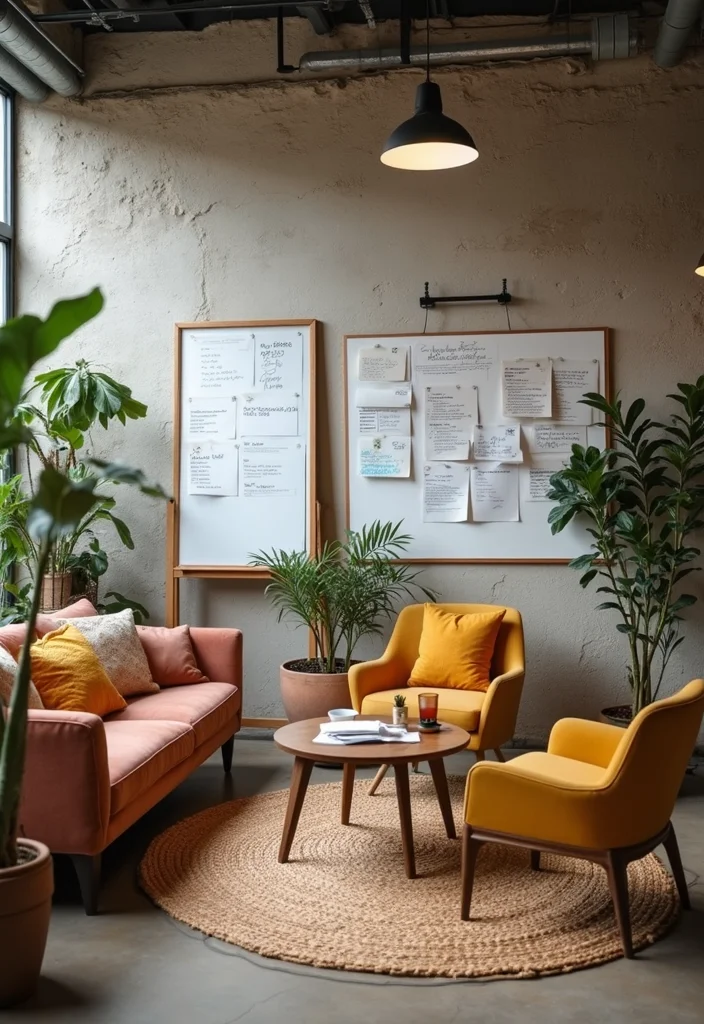 12 Boho Office Ideas for Relaxed Creative Energy 122 12 Boho Office Ideas for Relaxed Creative Energy - 12. Collaboration Zones