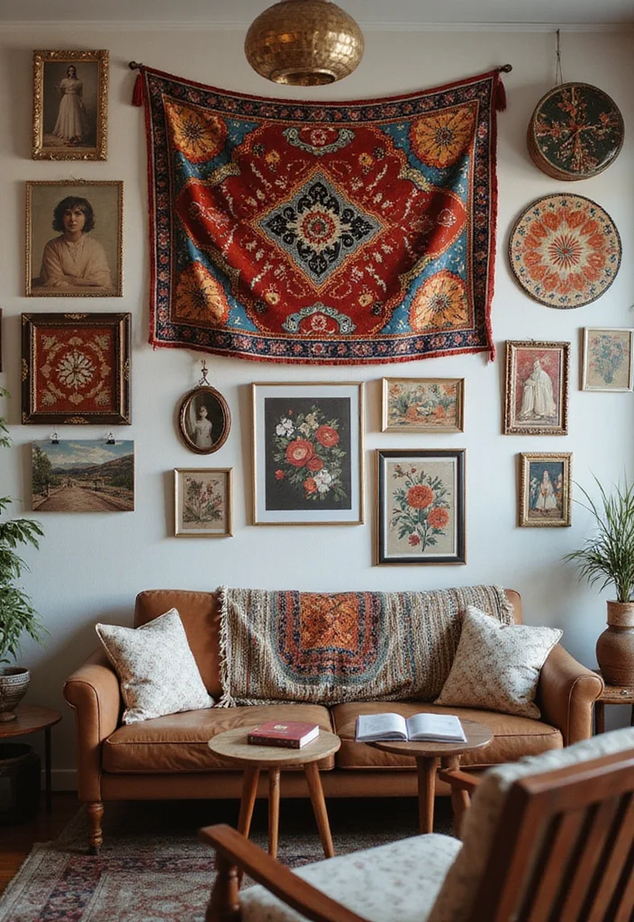 12 Boho Office Ideas for Relaxed Creative Energy 34 12 Boho Office Ideas for Relaxed Creative Energy - 4. Statement Wall Art