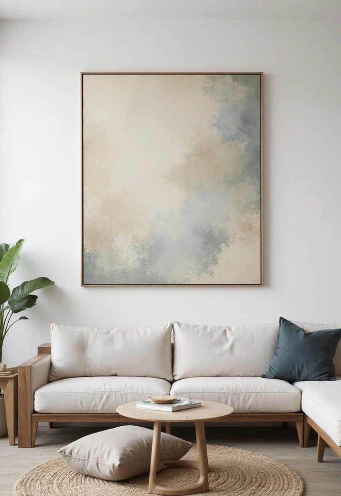 12 Decor Ideas for Large Wall Spaces for Big Visual Impact - 3. Large Canvas Prints for Textured Appeal