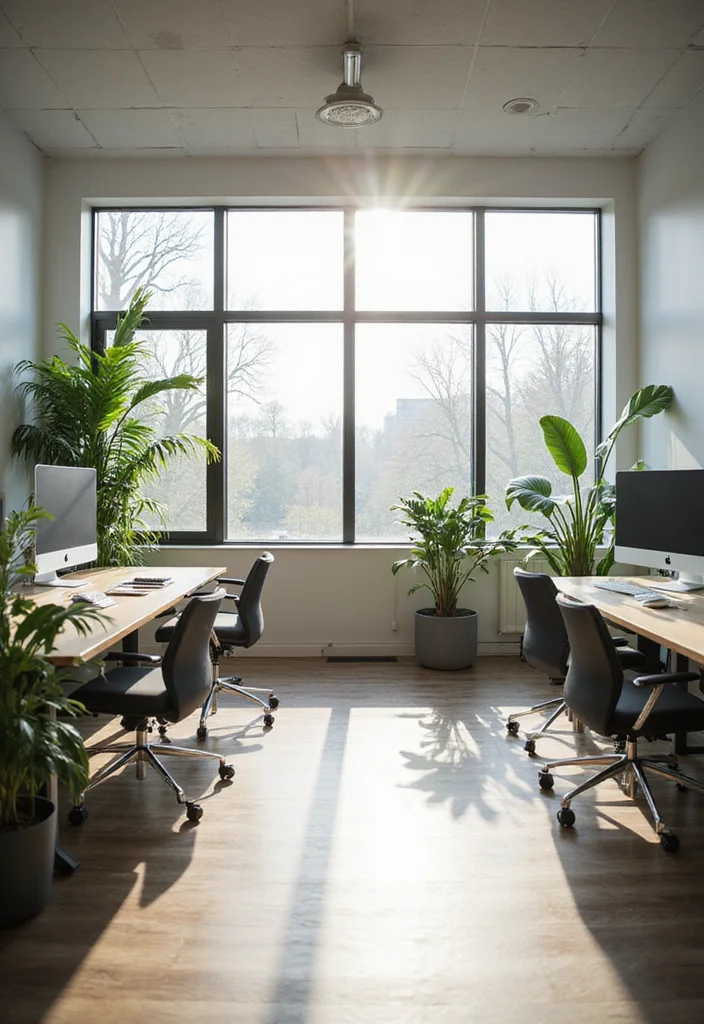 12 Dual Home Office Ideas for Shared Productive Spaces - 7. Natural Light Emphasis