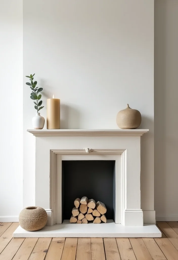 12 Fireplace Decor Ideas for Warm Seasonal Style 122 12 Fireplace Decor Ideas for Warm Seasonal Style - 12. Embrace Minimalism