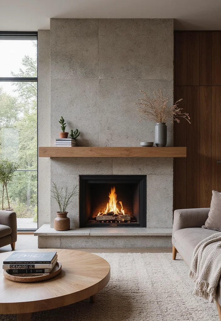 12 Fireplace Ideas for Cozy Modern Living Spaces 41 12 Fireplace Ideas for Cozy Modern Living Spaces - 5. Chic Stone Fireplaces